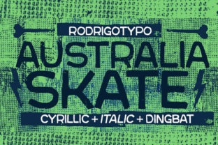 Australia Skate: The Bold Display Font for Edgy Craft Projects