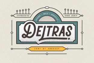 Deltras: A Modern Handmade Display Typeface for Digital Design