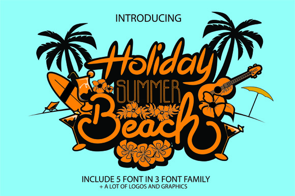 Holiday Summer Beach: A Modern Script Typeface for Editorial Design