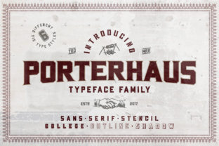 Porterhaus Family: A Bold Display Typeface for Crafters
